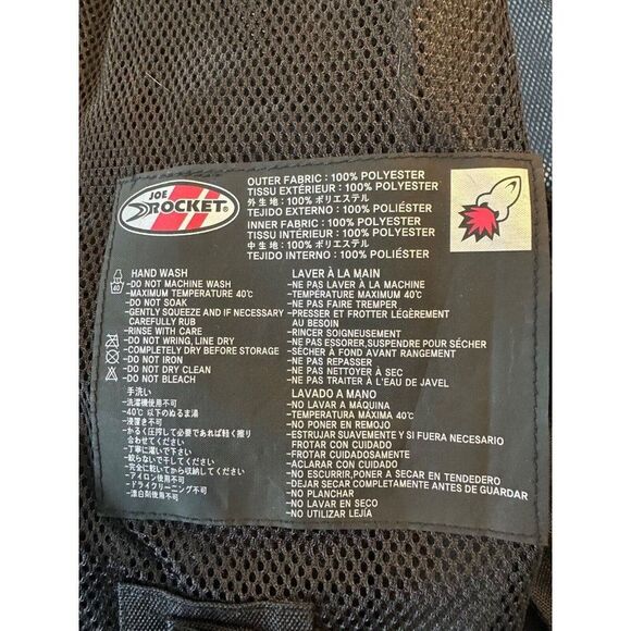 Joe Rocket Men's Mesh Padded Black Motorcycle Jacket Size M Tall - Picture 3 of 15